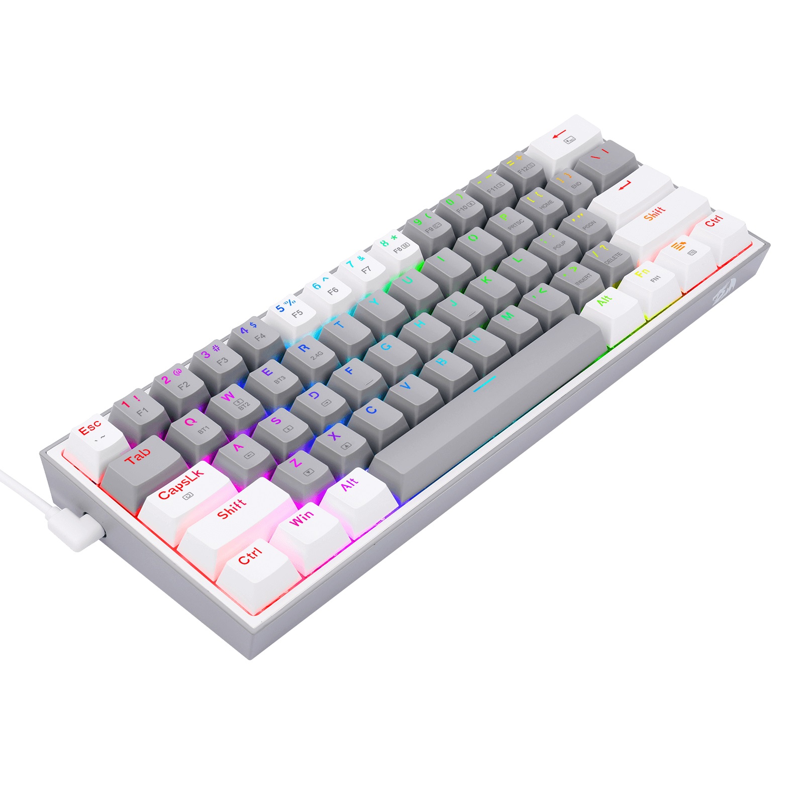 Teclado Mecánico  Redragon Fizz Pro Gray/White